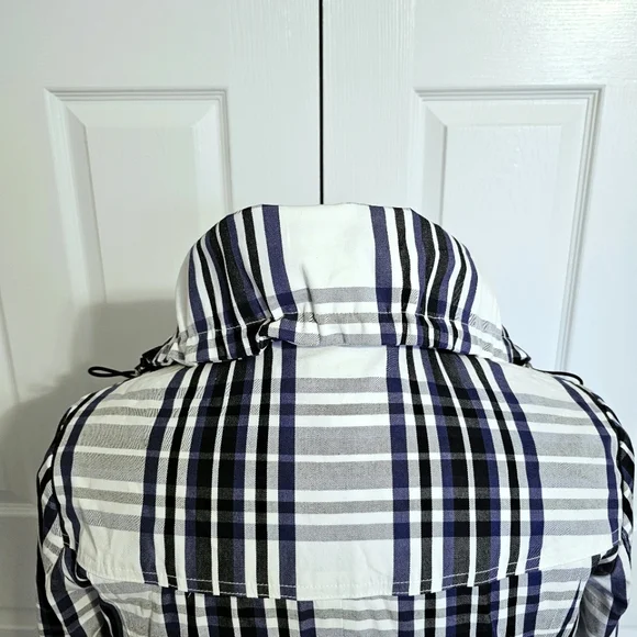 HP🎉 Laundry by Shelli Segal Plaid Trench Coat - Size M - Picture 7 of 16